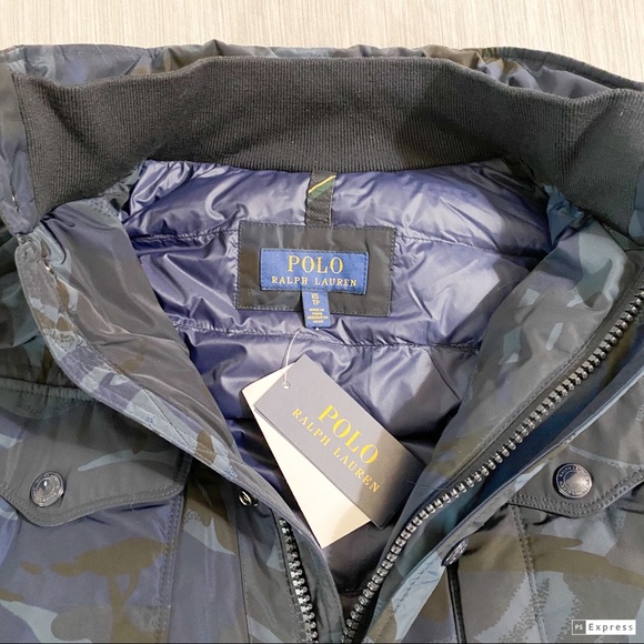 Polo Ralph Lauren Down Filled Blue Camo Field Coat - Picture 15 of 15
